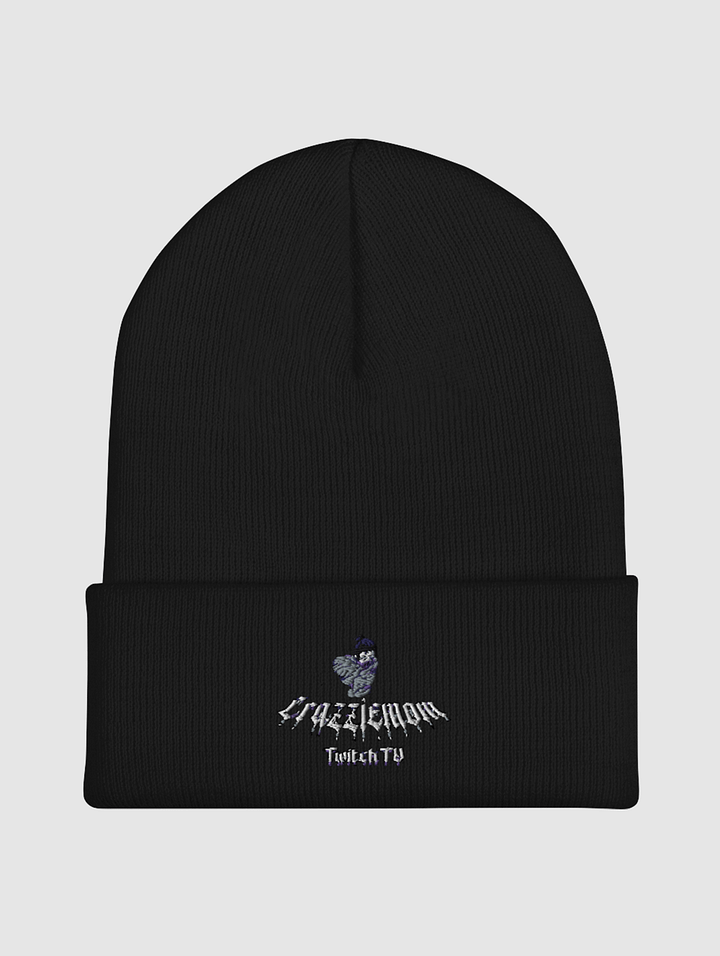 Crazzie Train Cuffed Beanie (B&W) product image (1)