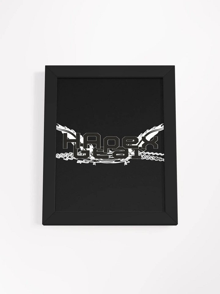 Framed - Black - High-Quality Matte Poster - Embroidered - Black HApex Gear Black Logo product image (1)
