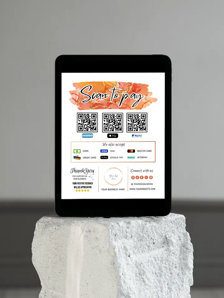 Alani - Scan To Pay QR Code Sign Template product image (2)