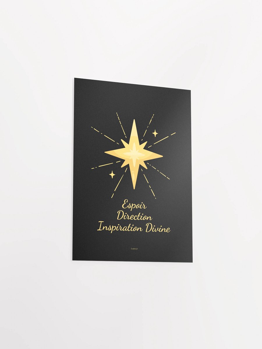 Poster Artistique Symbole Doré - Etoile - Cadeau Déco Symbolique product image (3)