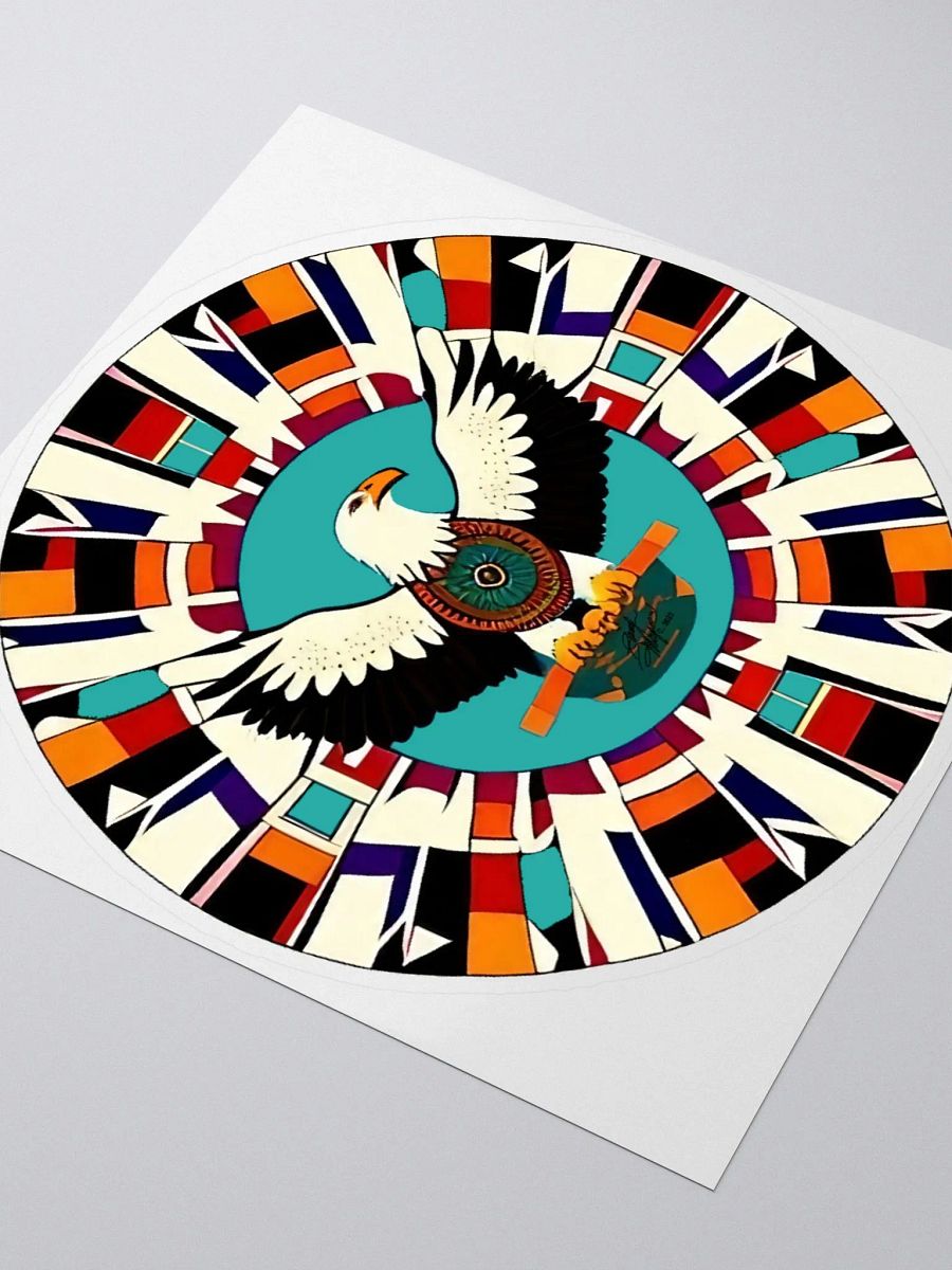Native Eagle Round Sticker product image (7)