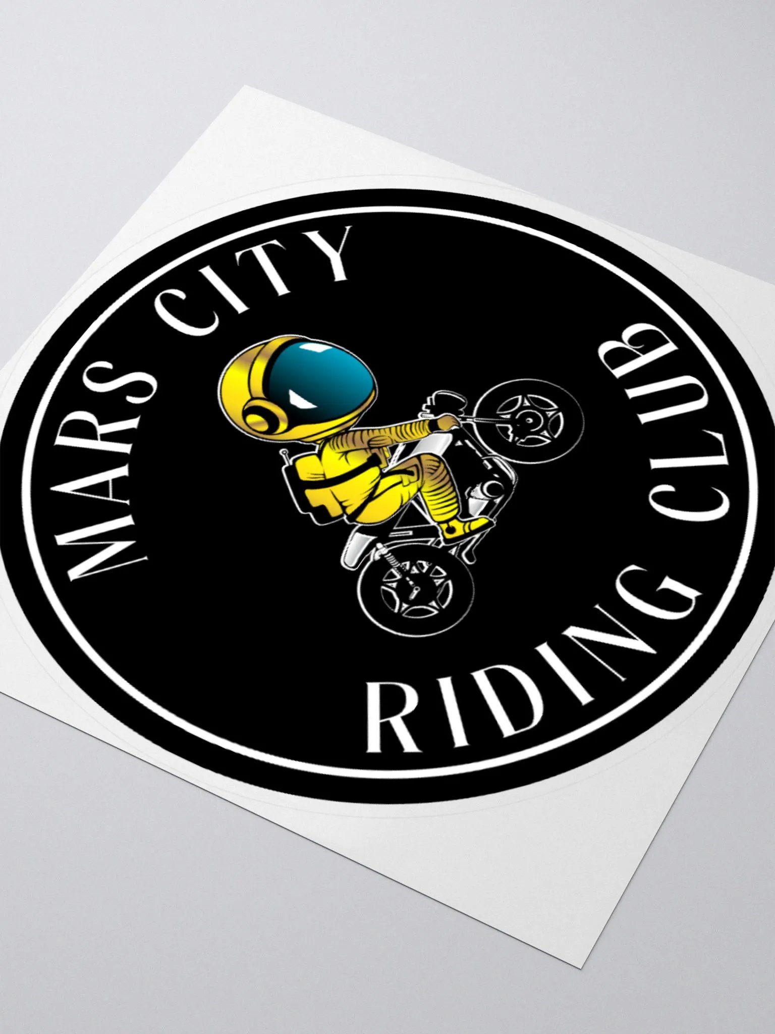 MARS CITY RIDING CLUB GOLD LOGO STICKER product image (3)