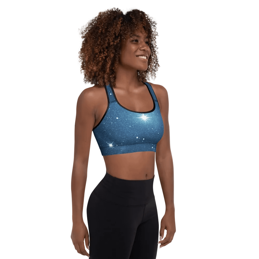 Starry Night Sky Padded Sports Bra product image (7)