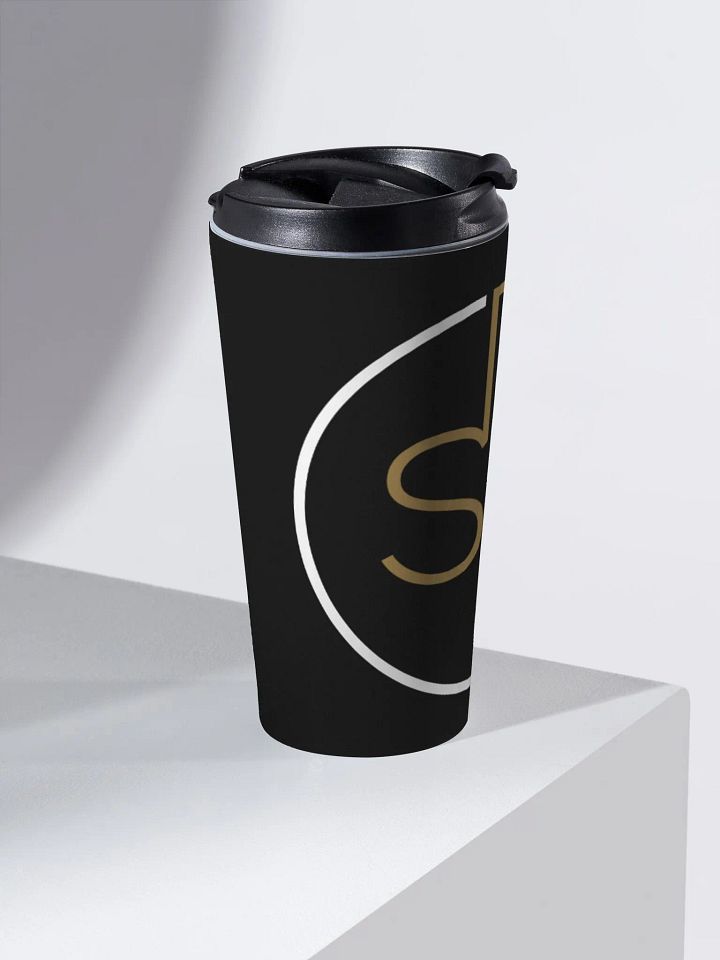 Sleek Steel Circle Travel Mug product image (1)