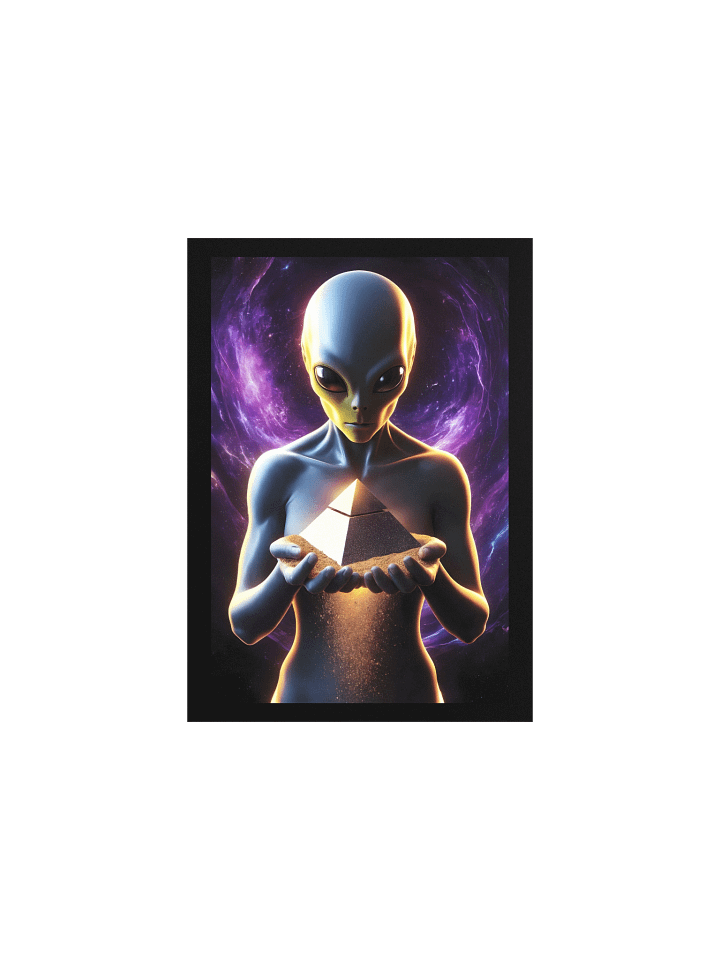 Cosmic Alien Pyramid Poster – Mystical Extraterrestrial Wall Art product image (2)
