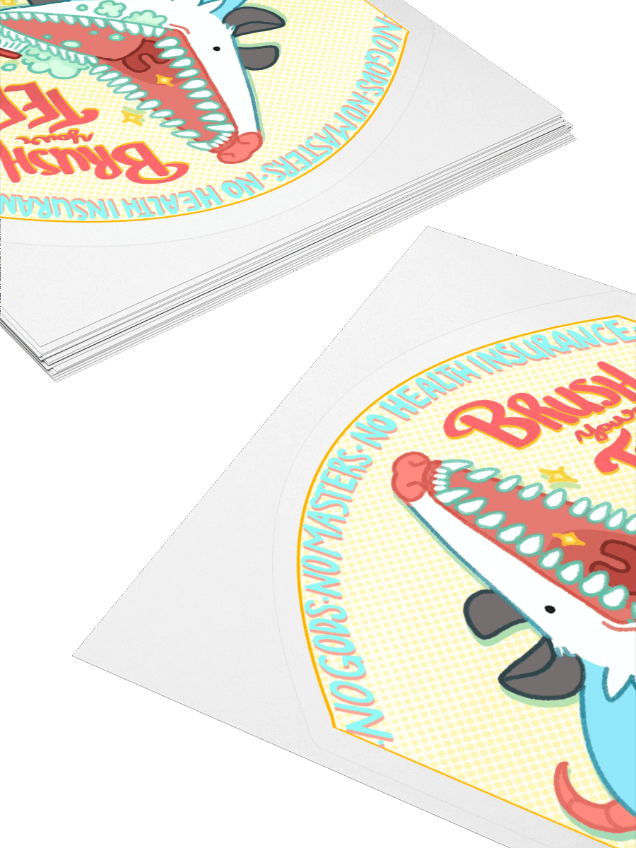 Brush your teeth possum sticker product image (8)