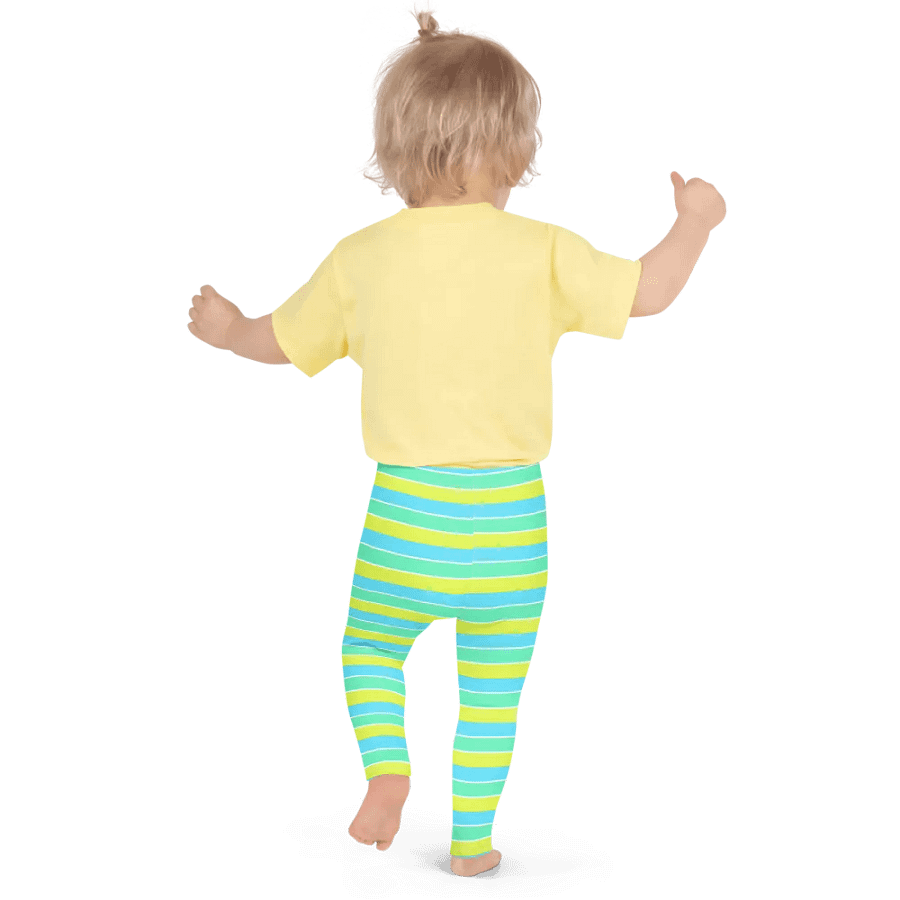 Summer Party Leggings for Girls with stripes - Blue product image (3)