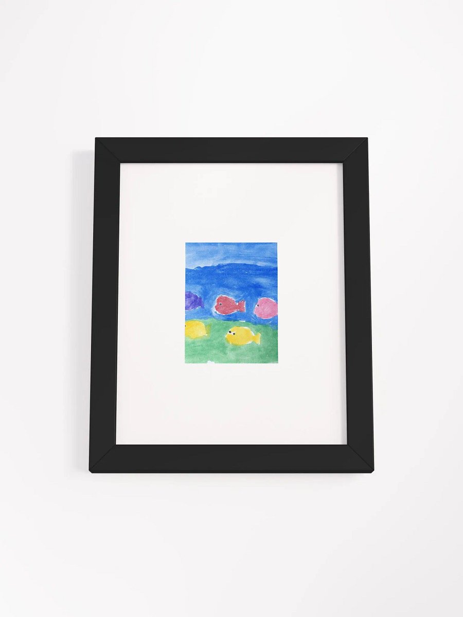 Colorful Ocean Fish Watercolor Art Print | Kids Ocean Wall Art | Underwater Sea Life Poster | Autism-Inspired Artwork product image (1)