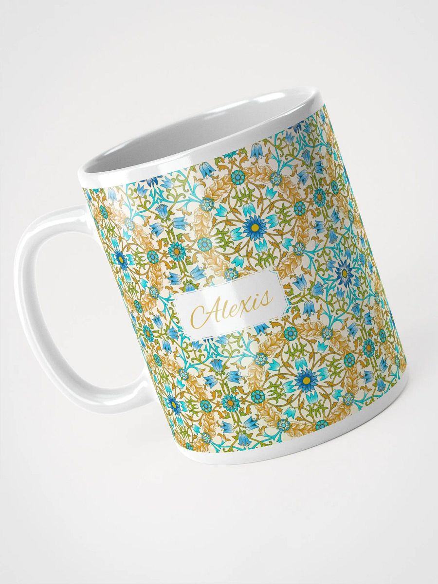 Personalized Vine Pattern White Glossy Mug product image (3)