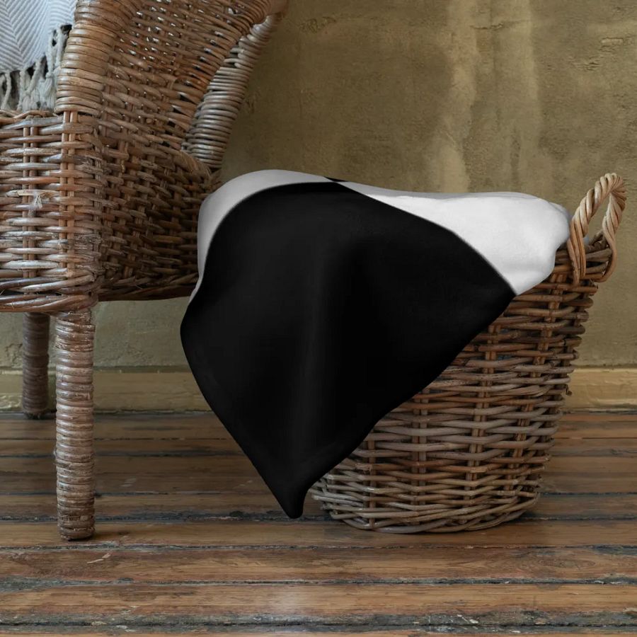 Black and White blanket product image (22)