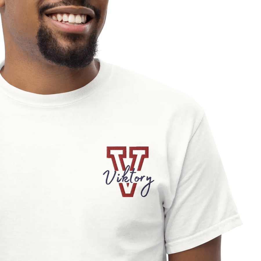 Adult Shirt White (red & blue logo) product image (6)