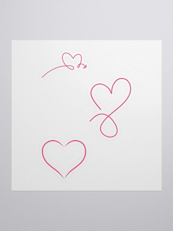 Hollow hearts sticker product image (4)
