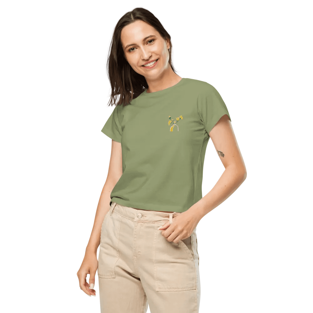 Golden Blooms Women's High-Waisted Tee product image (9)