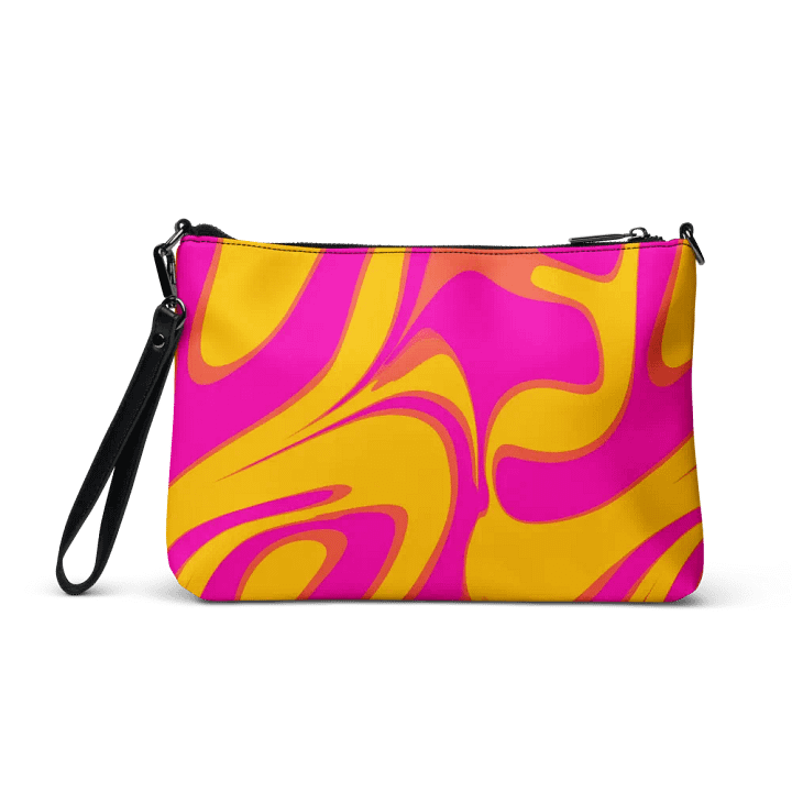Pink and Yellow Psychedelic Swirls Crossbody Bag product image (2)