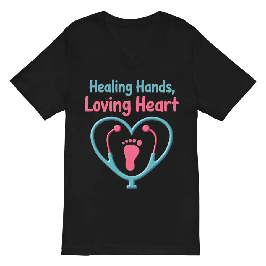 Healing Heart Stethoscope V-Neck Tee product image (3)