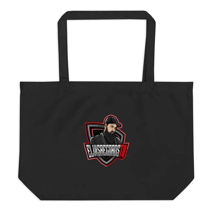 ELVISRECORDSTV Bearded Man Crest Logo Tote Bag product image (1)