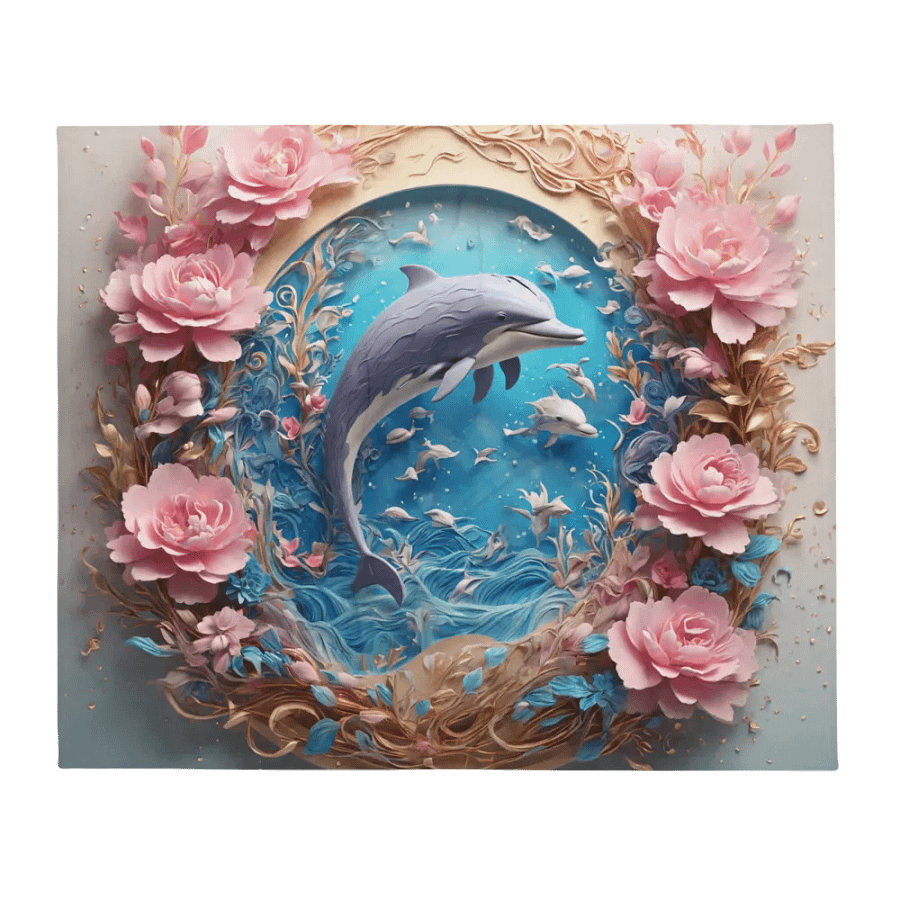 Dolphin throw blanket product image (13)