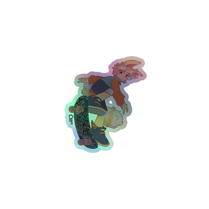 Skater Dude Holographic Sticker product image (1)