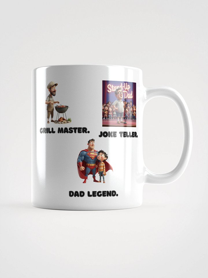 Grill Master. Joke Teller. Dad Legend. – Funny Father’s Day Cartoon Art product image (1)