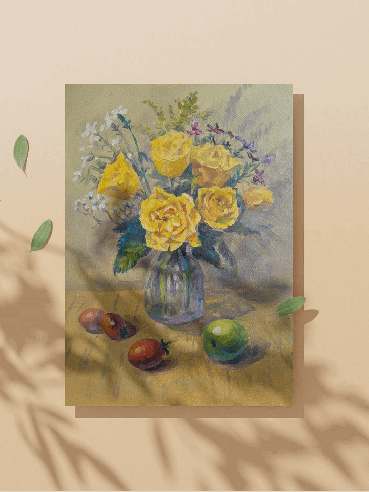 Flowers-Oil Painting Canvas Print product image (1)