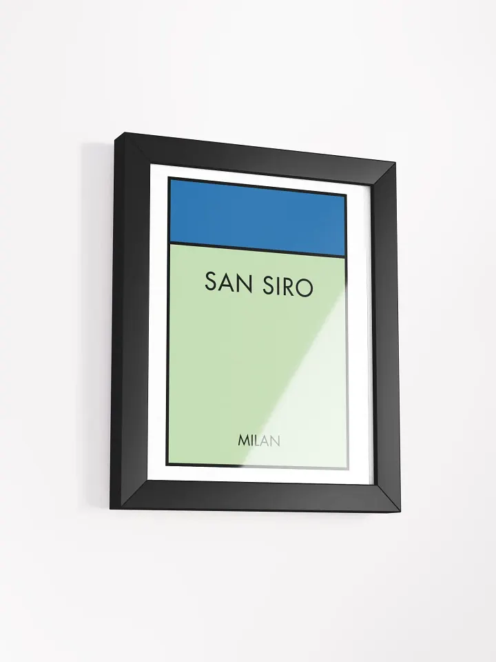 San Siro Stadium Inter Milan Monopoly Title Art Framed Print product image (1)