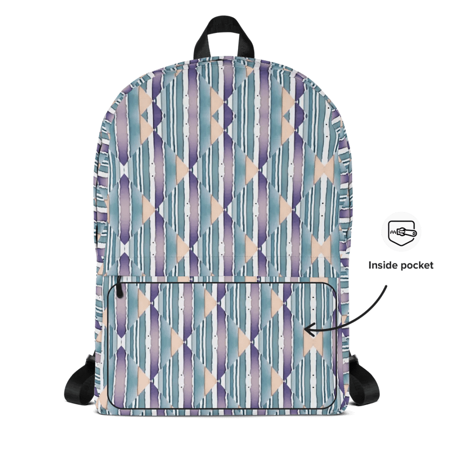 Geometric Gradient All-Over Print Backpack product image (10)