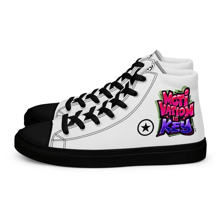 Motivation is Key Women's High Top Canvas Shoes product image (1)