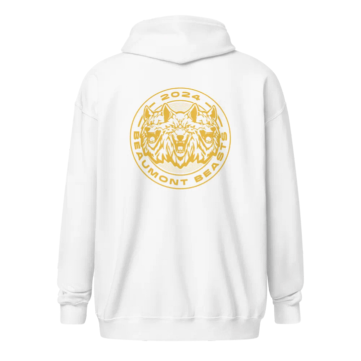 Beaumont Beasts White Zip-Up Hoodie product image (1)