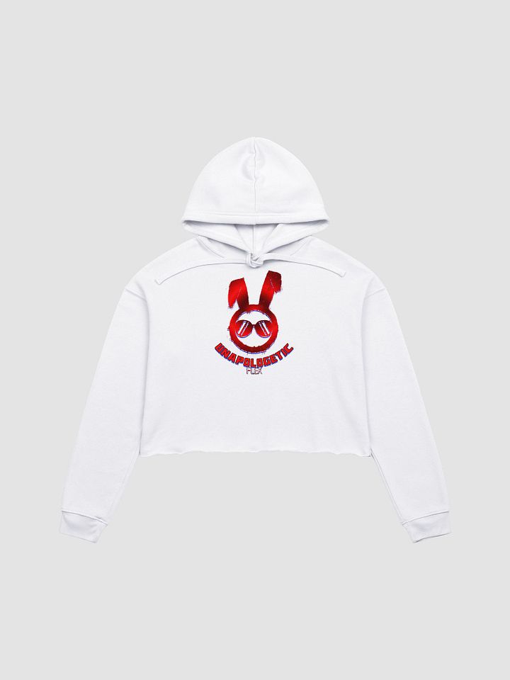 Unapologetic Flex Dripping Logo Design Crop Hoodie product image (2)