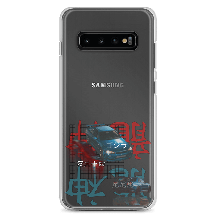 Japanese Script, Gojira R34 Grid (Black) Phone Case S product image (1)