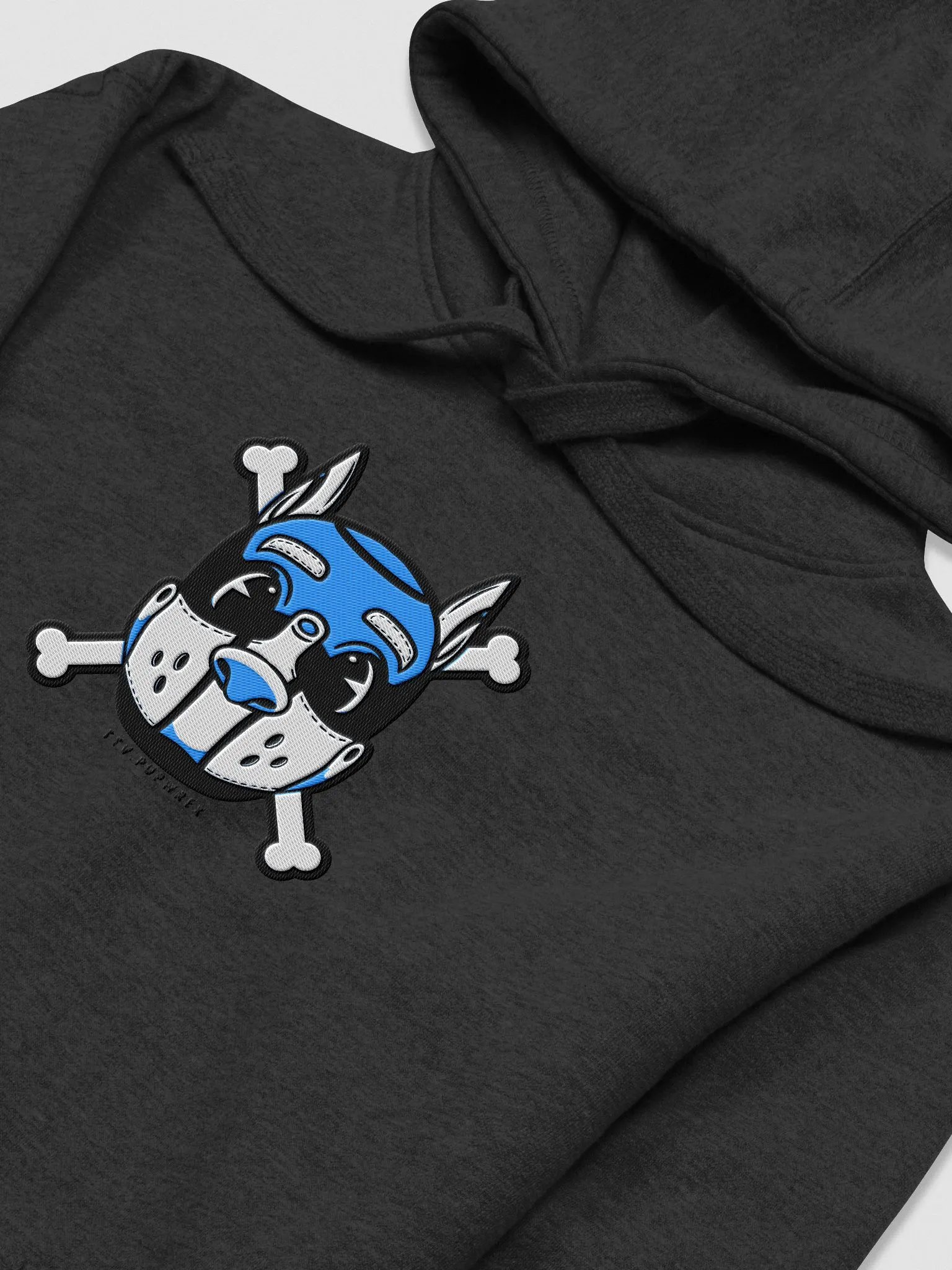Rubberhose Pup 'n Bone - BLUE - Embroidered Hoodie product image (1)