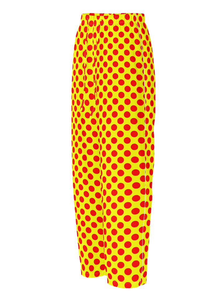 Red Polka Dots on Yellow Women's Pajama Pants product image (1)