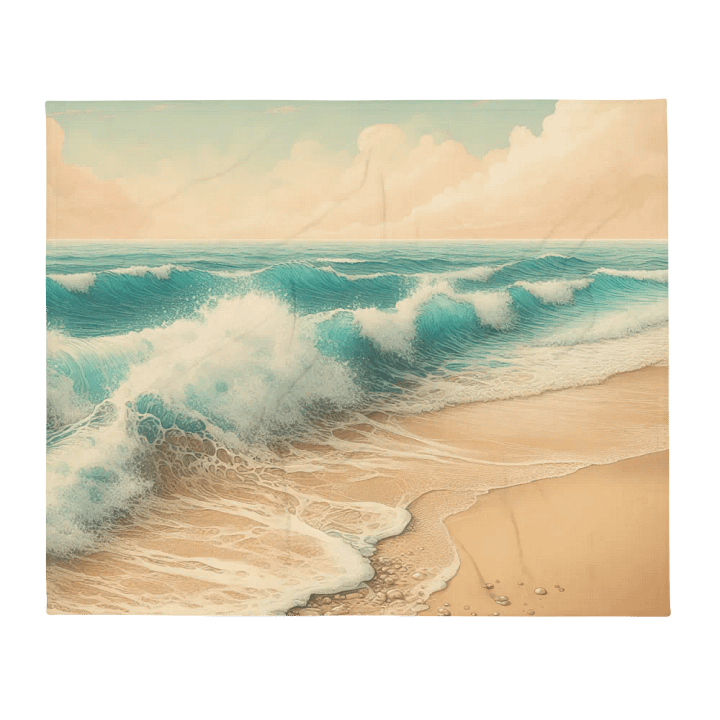 Ocean Shoreline Serenity Throw Blanket product image (2)