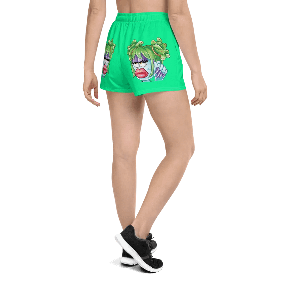Dusa Green Nail Check Booty Shorts product image (1)