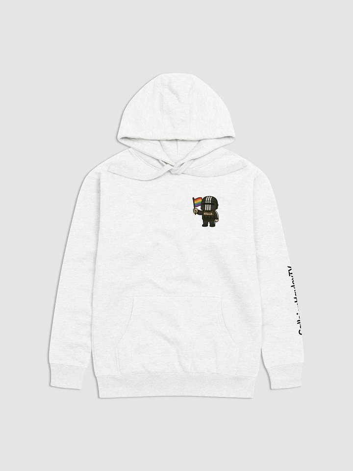 Killa With Pride Hoodie – Tactical, Queer, Unapologetic (White) product image (1)