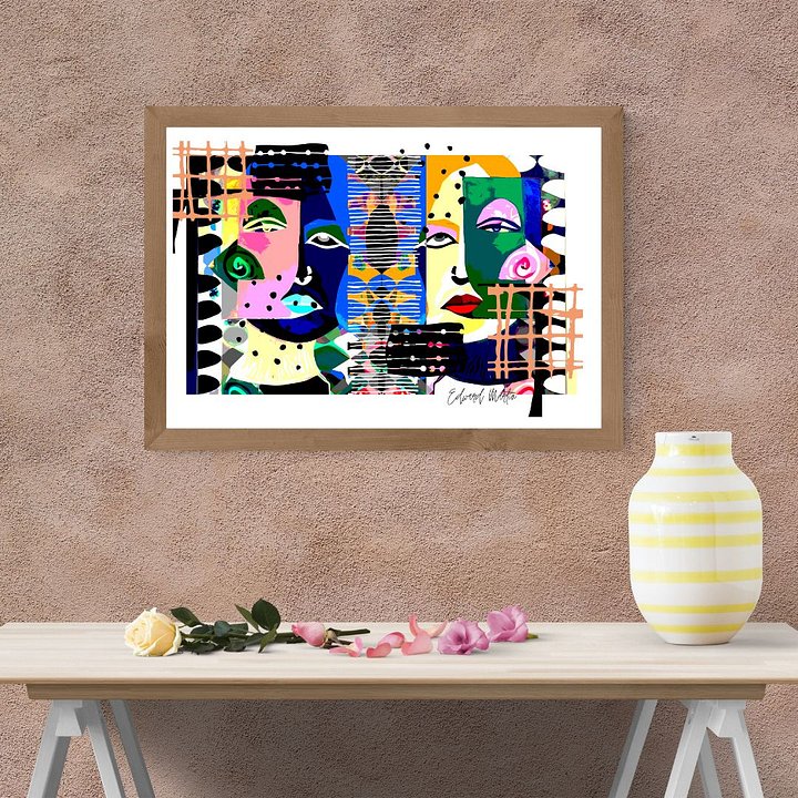 Two Sides by Edward Martin. Mixed Media Collage Print product image (2)