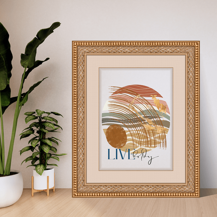 Live Boldly ' Abstract Print #2 product image (1)