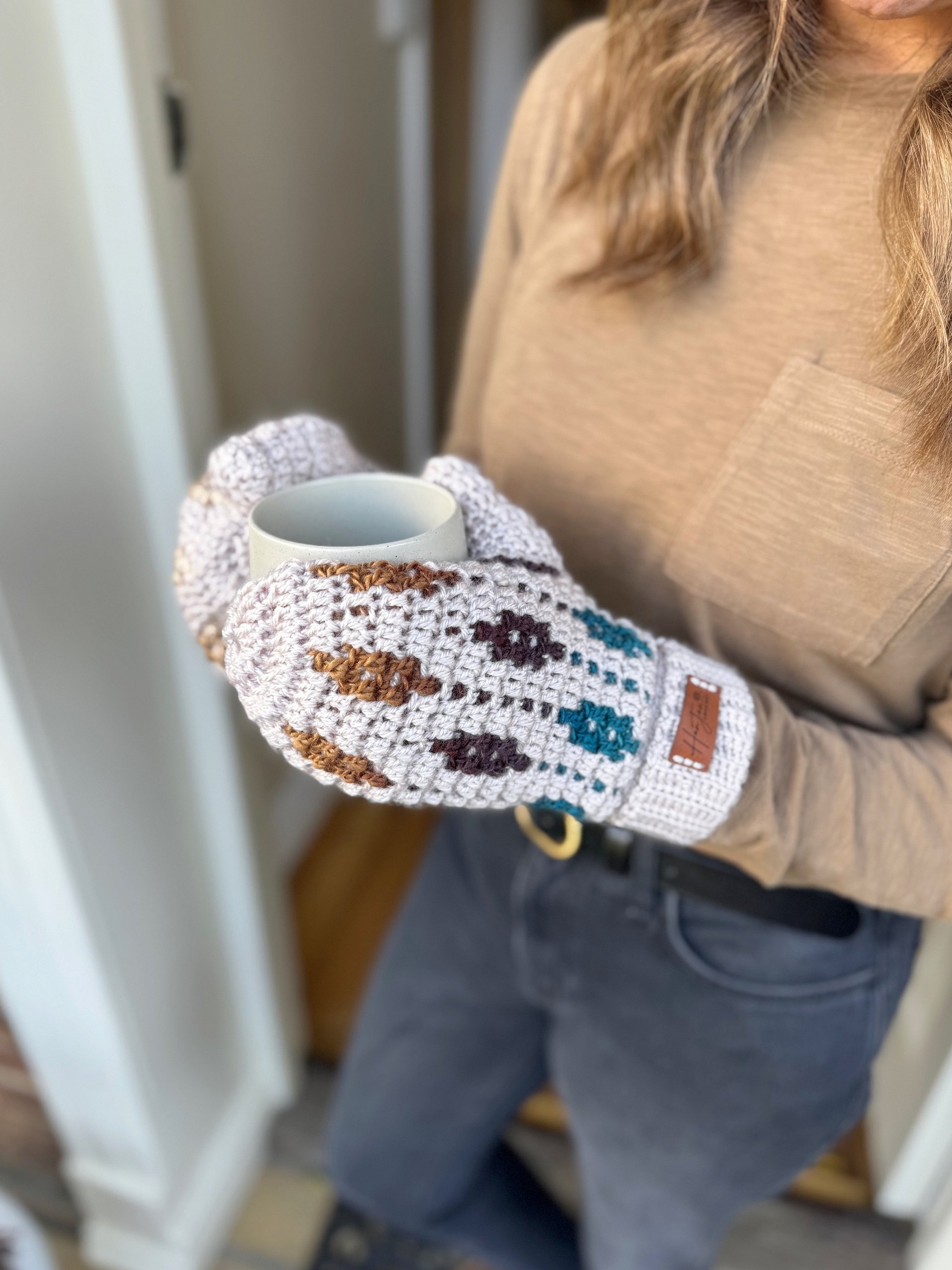 Starlight Mittens Crochet Pattern | Mosaic Crochet Mittens | Overlay Mosaic Crochet | Toddler, Child & Adult Sizes product image (1)