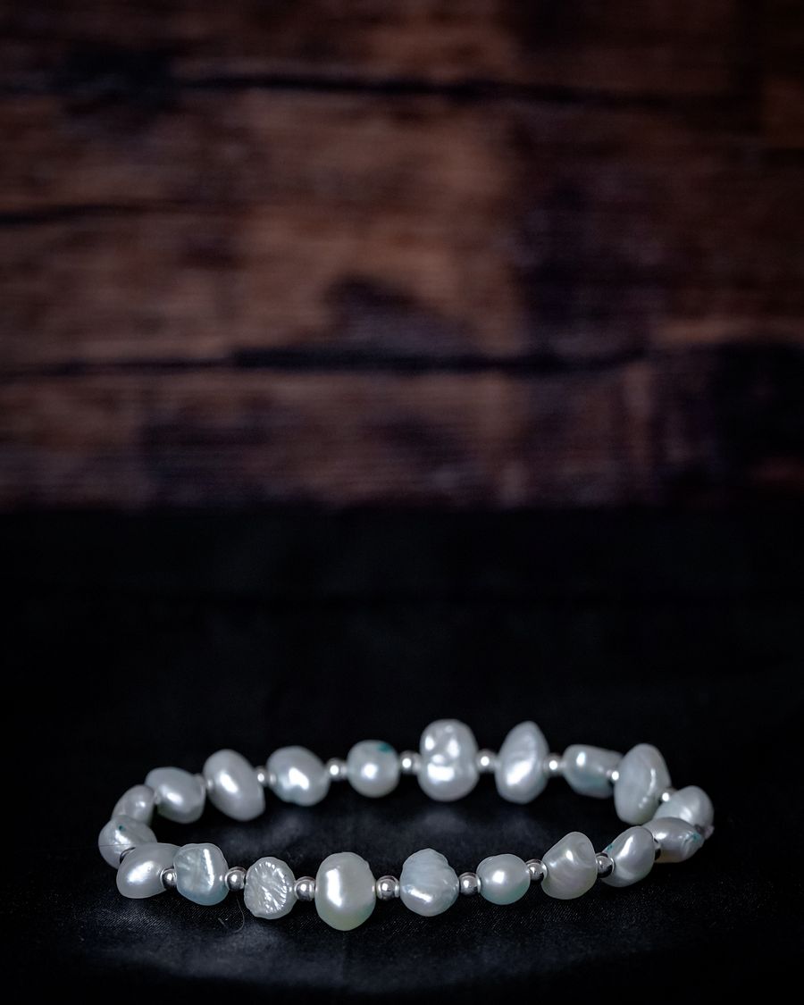 Pearl & Sterling Silver Beaded Bracelet product image (1)