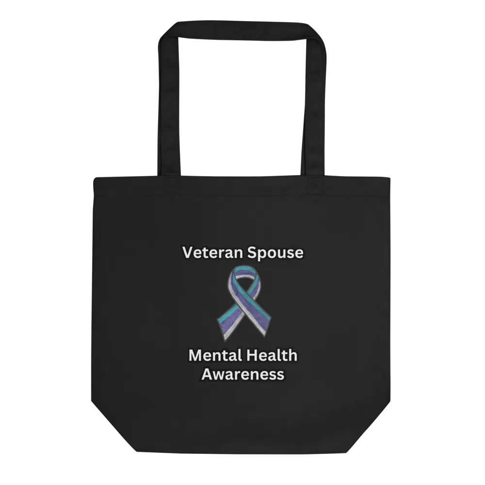Veteran Spouse Mental Health Awareness Tote Bag product image (1)