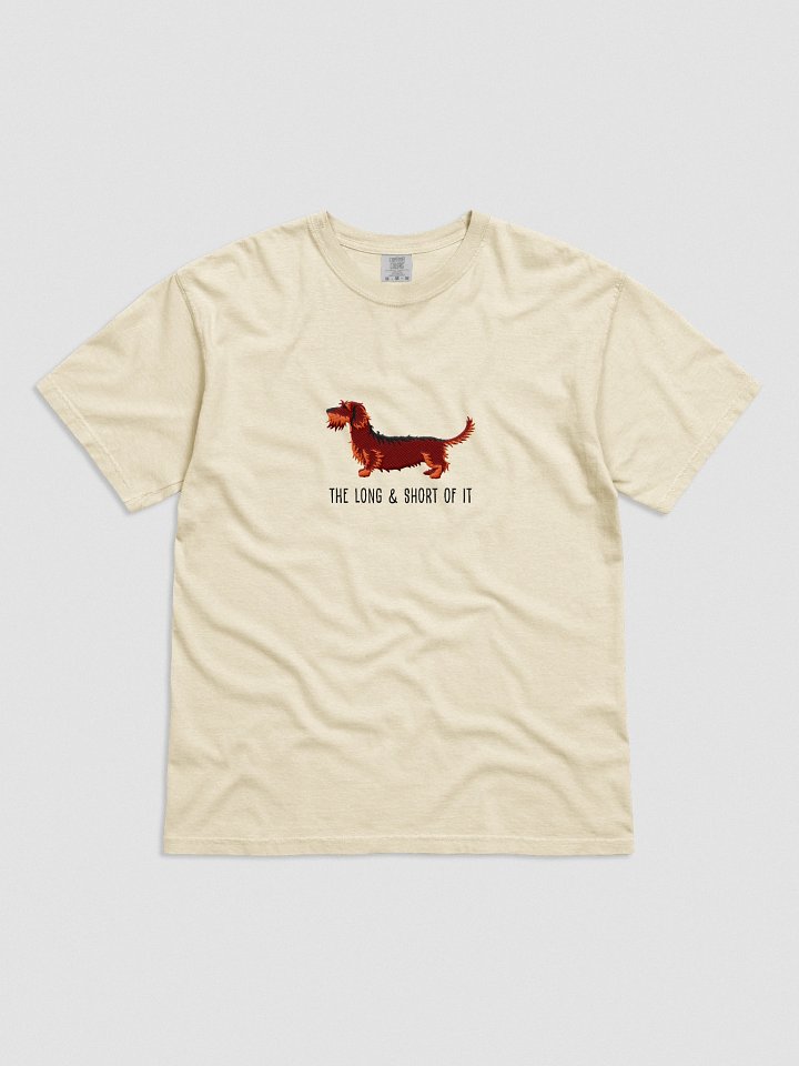 The Long & Short of It T-Shirt(Embroidered) of a Wirehaired Dachshund(Red & Tan) product image (51)