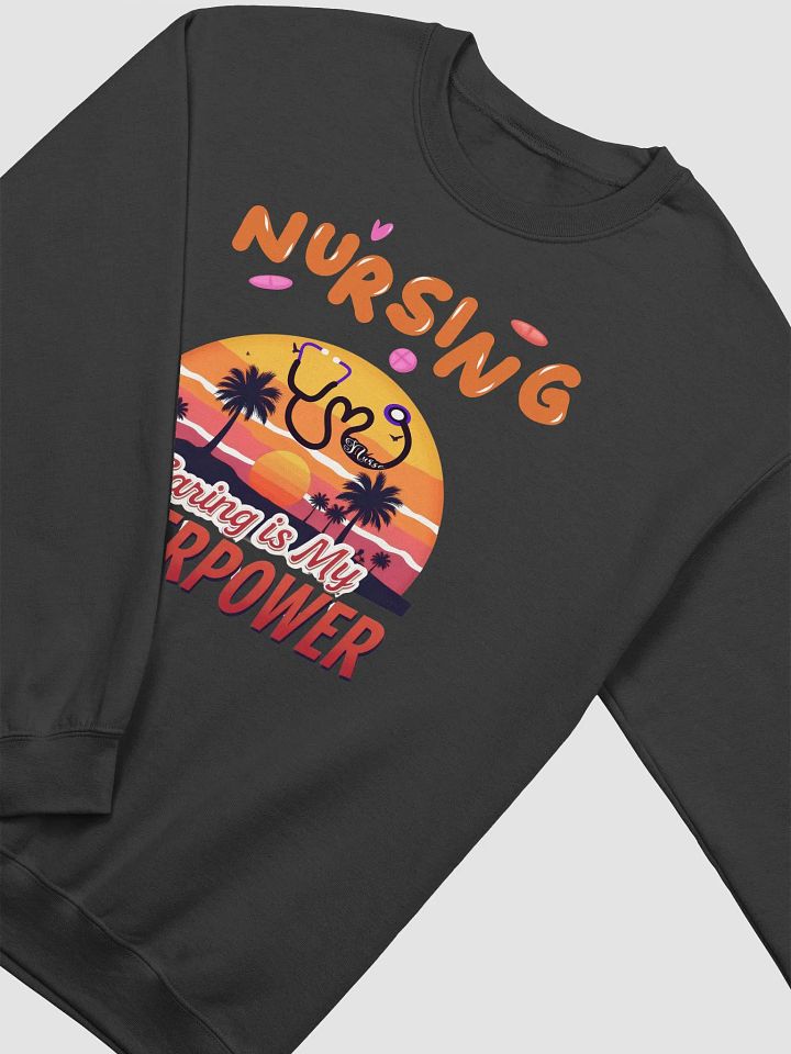 Sunset Superpower Nursing Crewneck Sweatshirt product image (15)