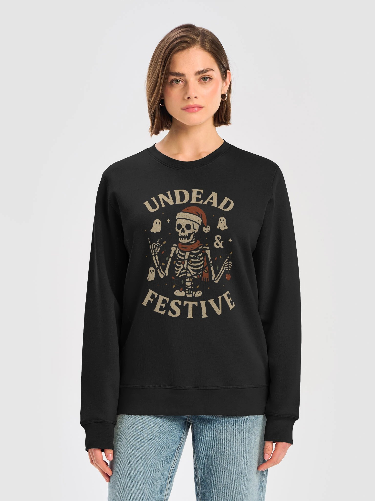 Undead & Festive Skeleton Christmas Sweatshirt product image (10)