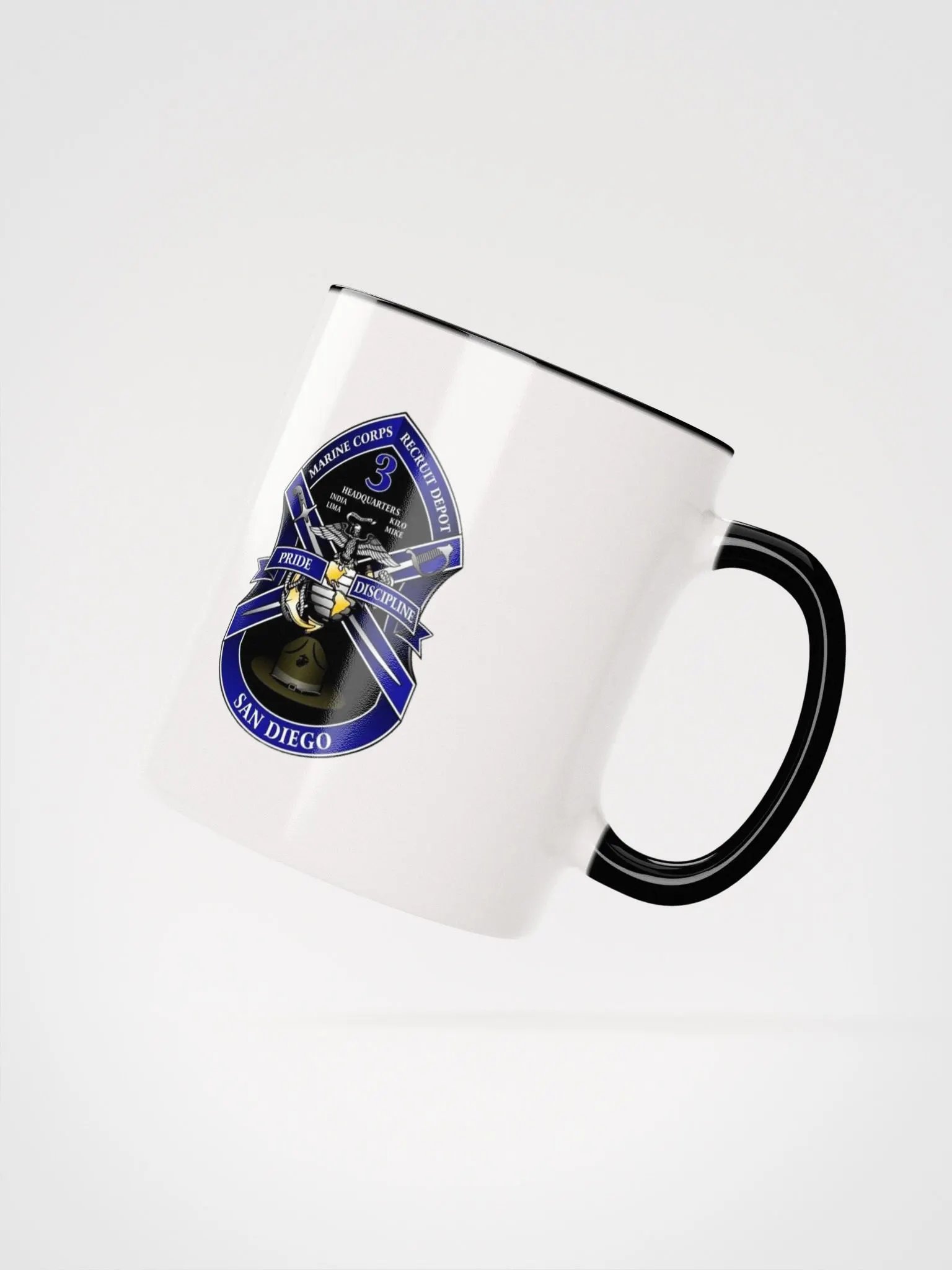 3rd Recruit Training Battalion San Diego: Coffee Cup White Exterior/Black Interior product image (2)