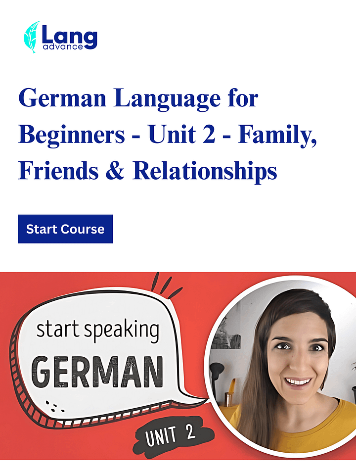 German Language for Beginners - Unit 2 - Family, Friends & Relationships product image (1)