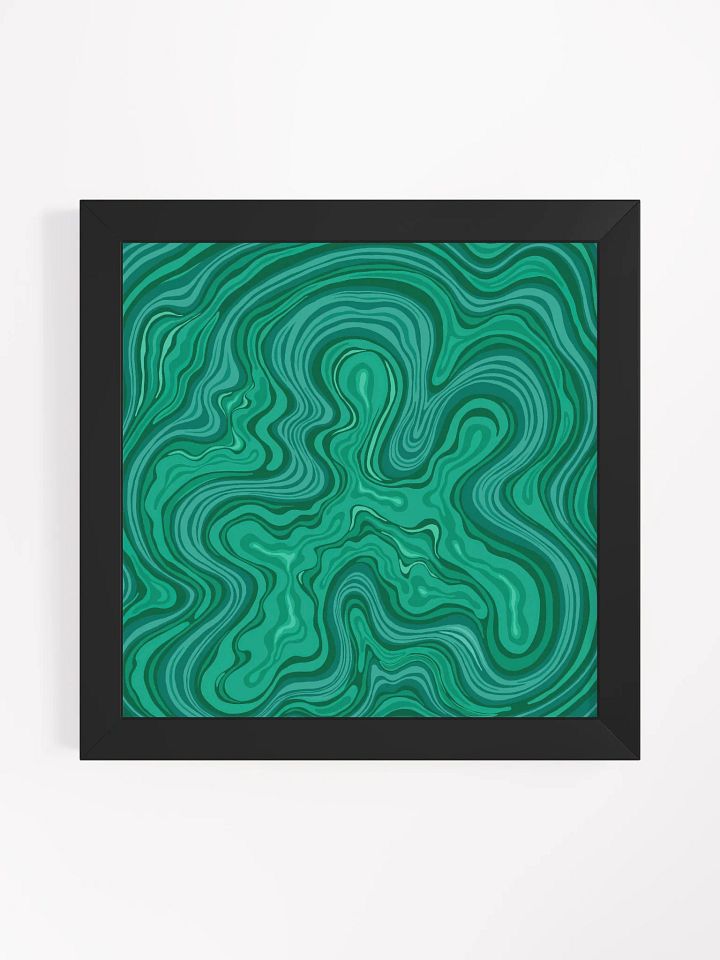 Organic Green Swirls Framed Matte Poster - Stone No. 8 product image (1)