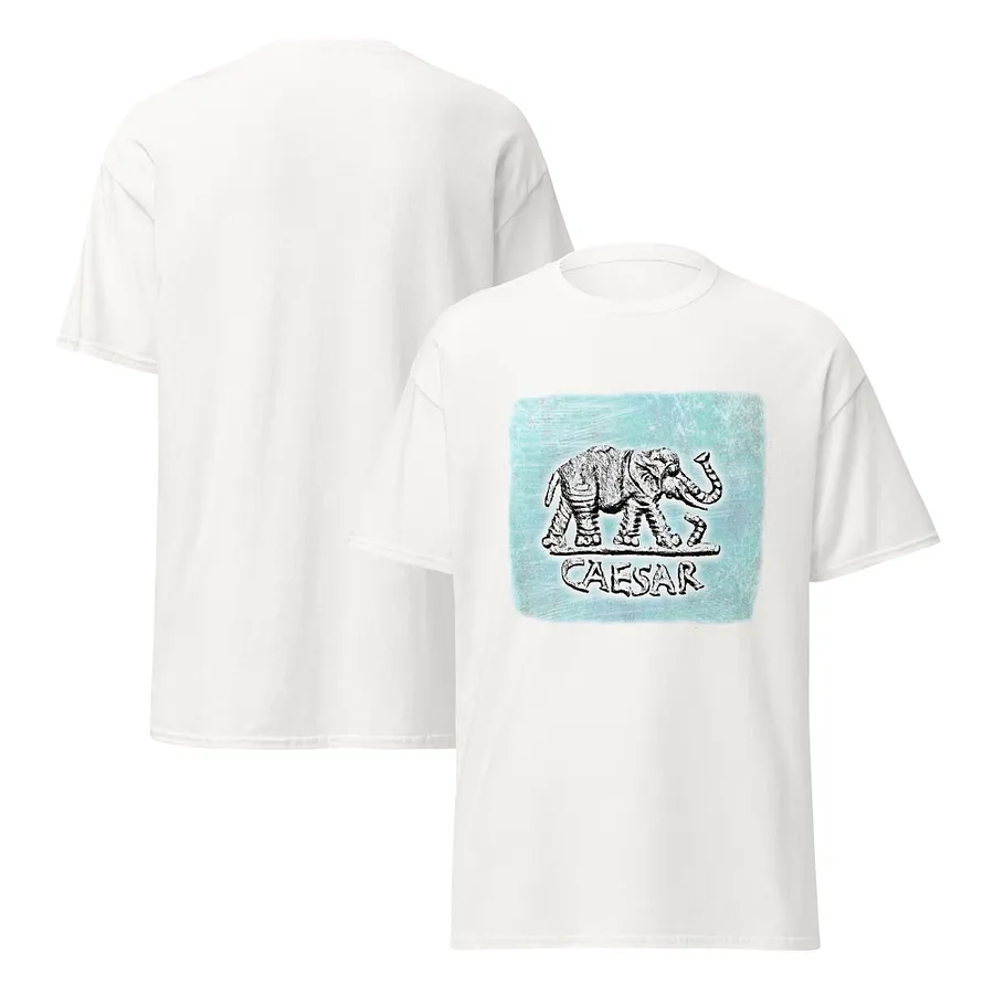 Julius CAESAR Elephant Ancient Rome Authentic Art 49 BC, White T-Shirt product image (2)
