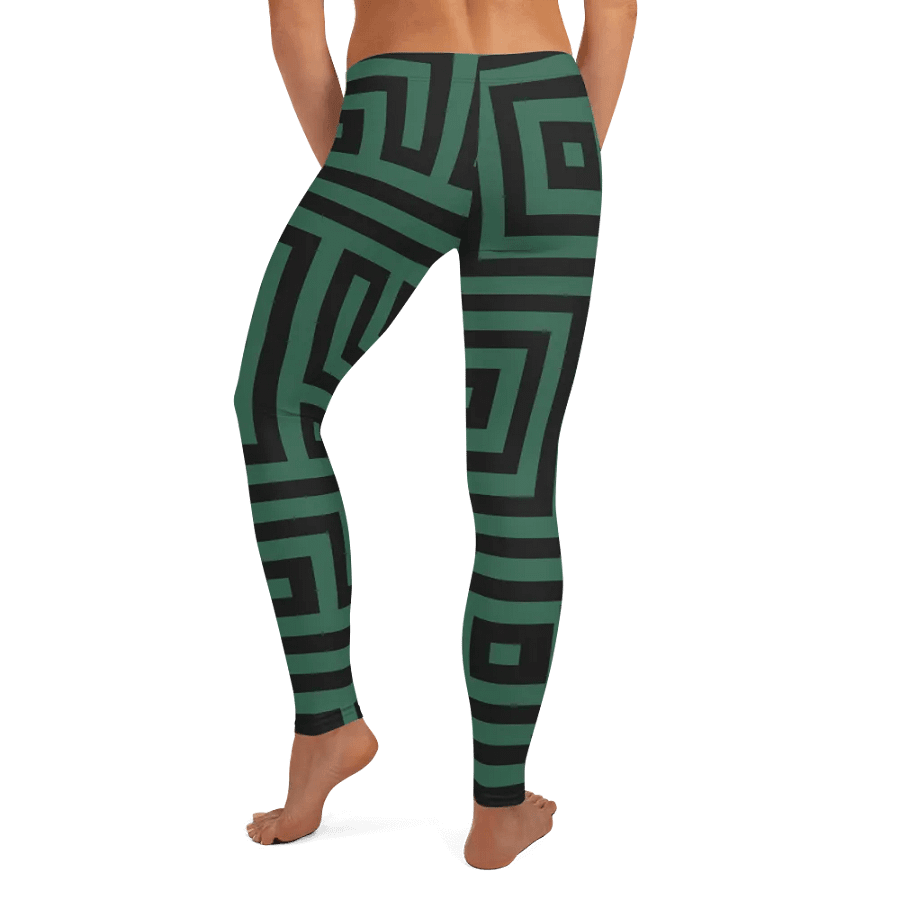 Symmetric Spirals Green Leggings product image (8)