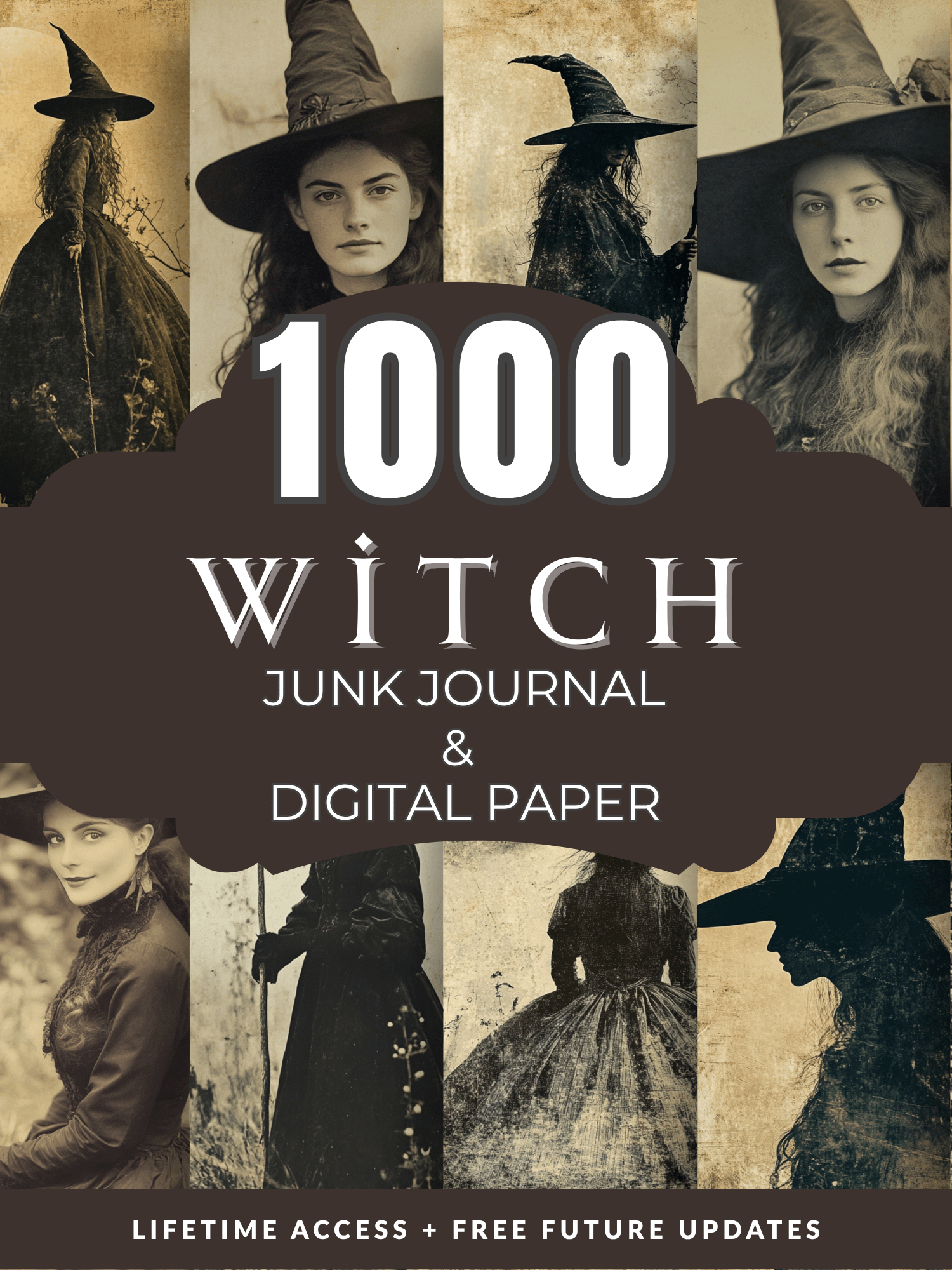 Witch Digital Paper Bundle Junk Journal Pages product image (1)