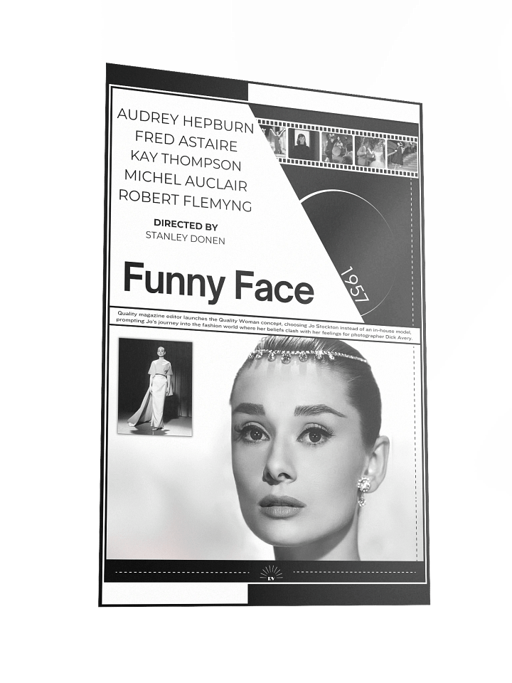 Funny Face with Audrey Hepburn and Fred Astaire 1957 | Movie Poster | 12x18 Wall Art product image (2)
